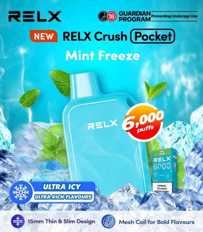 SGVape-RELX-CRUSH-POCKET-6000-MINT-FREEZE-SG-Vape-Party