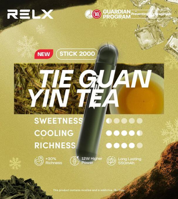 SGVape-RELX-STICK-2K-TIE-GUAN-YIN-TEA-SG-Vape-Party